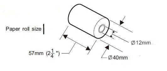 57mm x 40mm Thermal Paper Rolls